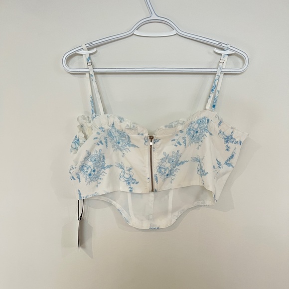 Cider toile de jouy crop top - Picture 2 of 2